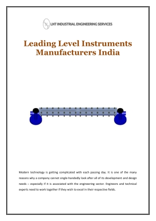 Leading Level Instruments Manufacturers India