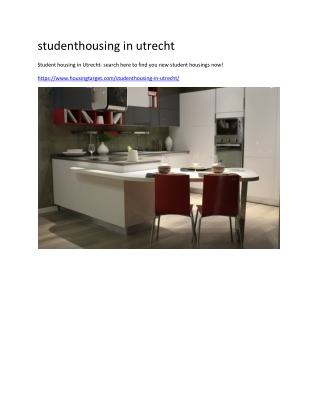 studenthousing in utrecht