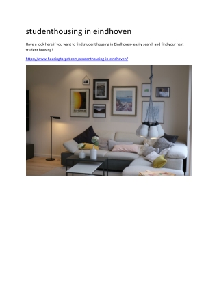 studenthousing in eindhoven