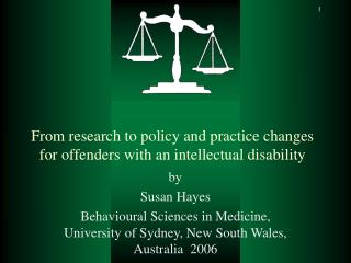 From research to policy and practice changes for offenders with an intellectual disability