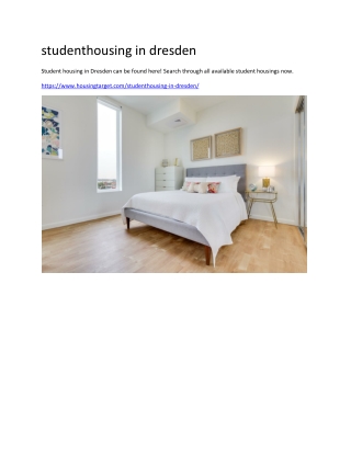 studenthousing in dresden