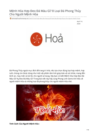 Mệnh Hỏa Hợp Đeo Đá Màu Gì? 8 Loại Đá Phong Thủy Cho Người Mệnh Hỏa