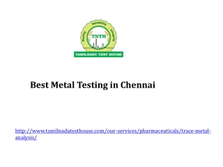 Best Metal Testing in Chennai