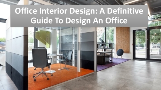 What is the interior design feature for an office plan?