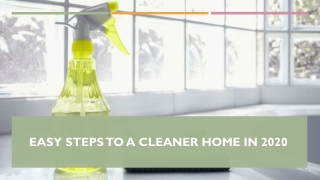 Basic Steps to a Cleaner Home in 2020