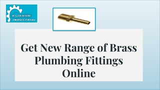 Get New Range of Brass Plumbing Fittings Online