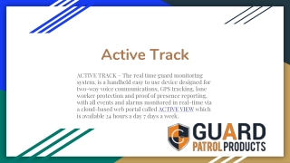 Active Track - Real Time Guard Monitoring | GPS Tracking | Lone worker Protection