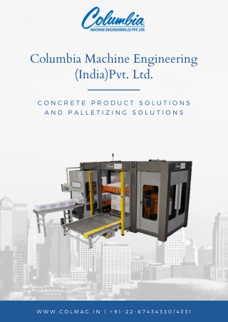 Columbia Palletizers | High Level | Floor Level Palletizer