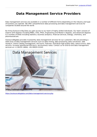 Data Management Services