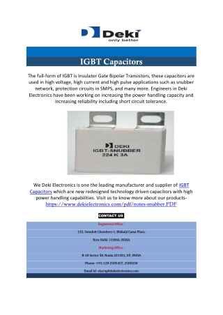 IGBT Capacitors
