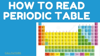 How To Read Periodic Table