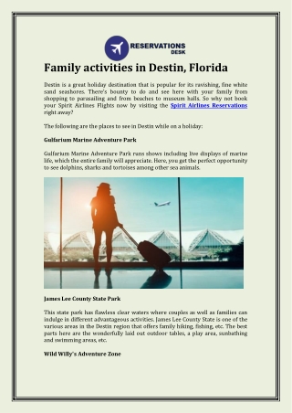 Family activities in Destin, Florida