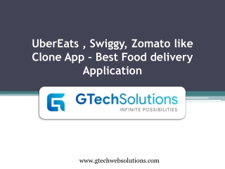 Ready-made Ubereats, Zomato, Swiggy like Clone Script - Food Ordering Delivery App Development