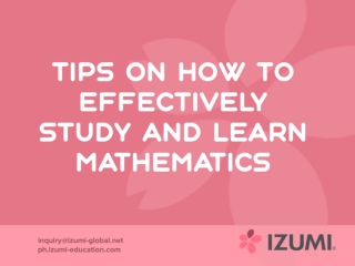 Tips On How To Effectively Study And Learn Mathematics