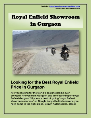 Royal Enfield Showroom in Gurgaon - Royal Enfield Service Center | Brawn Automobiles