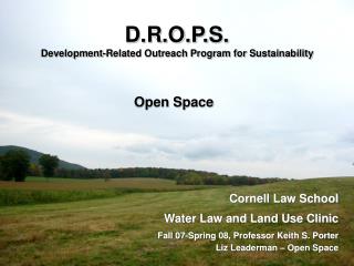 D.R.O.P.S. Development-Related Outreach Program for Sustainability