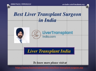 Best Liver Transplant Surgeon In India