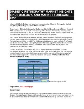 "Diabetic Retinopathy market size and share