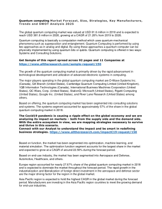 Quantum computing Market Forecast, Size, Strategies, Key Manufacturers, Trends and SWOT Analysis 2025