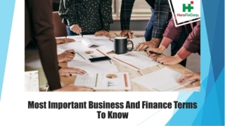 Most Important Business And Finance Terms To Know