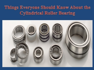 Things Everyone Should Know About the Cylindrical Roller Bearing