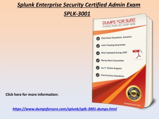 Real SPLK-3001 Exam Dumps PDF - Splunk SPLK-3001 Questions Answers