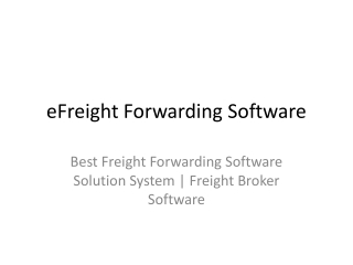 Best Freight Forwarding Software Solution System | Freight Broker Software