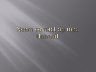 Neem contact op met Hotmail