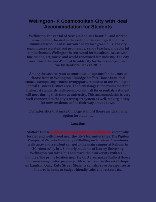 Student Accommodation Wellington | Best Student Accommodation Wellington