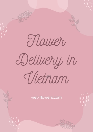 Flower Delivery In Vietnam