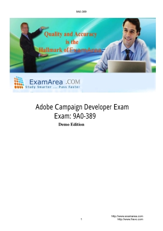 9A0-389 - Adobe Campaign Developer Exam Questions