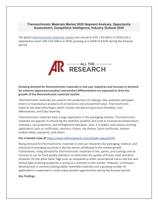 Thermochromic Materials Market-Segment Analysis