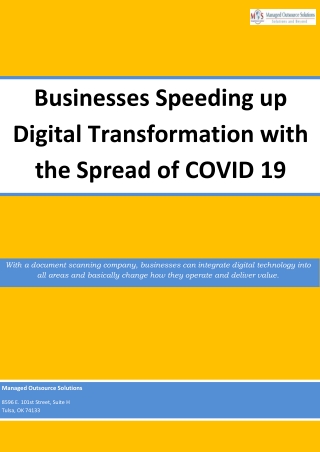 Businesses speeding up digital transformation with the spread of covid 19
