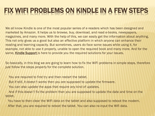 Authorised Kindle Service Center want online assistance