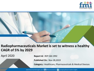 Radiopharmaceuticals Market Recorded Strong Growth in 2019;COVID-19 Pandemic Set to Drop Sales