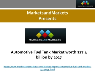 Automotive Fuel Tank Market worth $27.4 billion by 2027