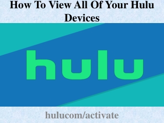 How to view all of your hulu devices