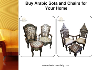 Buy Arabic Sofa and Chairs for Your Home