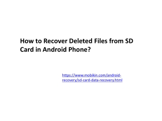 How to Recover Deleted Files from SD Card in Android Phone?