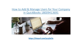 How to Add & Manage Users for Your Company in QuickBooks 18009413691