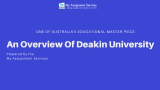 An Overview Of Deakin University