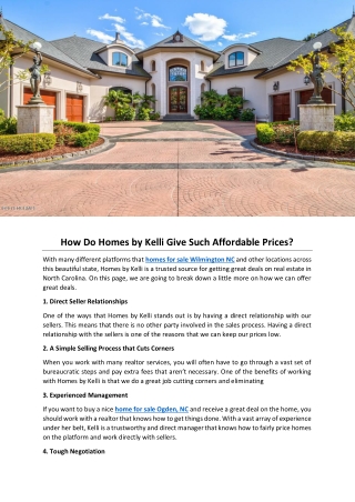 How Do Homes by Kelli Give Such Affordable Prices?