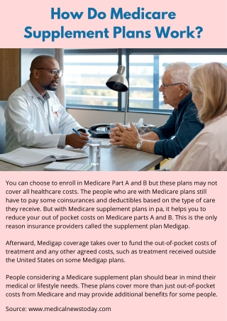 How Do Medicare Supplement Plans Work?