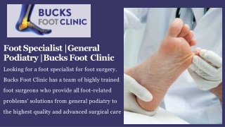Best Foot Doctor in Beaconsfield | Bucks Foot Clinic
