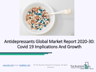 Global Antidepressants Market Size, Dynamics, Growth Rate and Forecast 2020