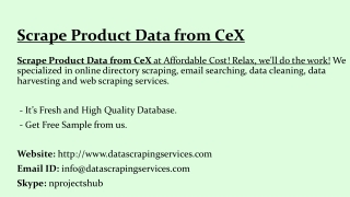 Scrape Product Data from CeX