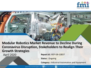 FMI Updates Modular Robotics Market Forecast and Analysis as Corona Virus Outbreak Disturbs Investment Plans
