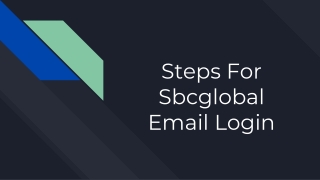 Steps for sbcglobal email login