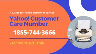 Yahoo Customer Care Phone Number 1855-744-3666