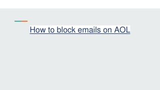 How to block emails on AOL